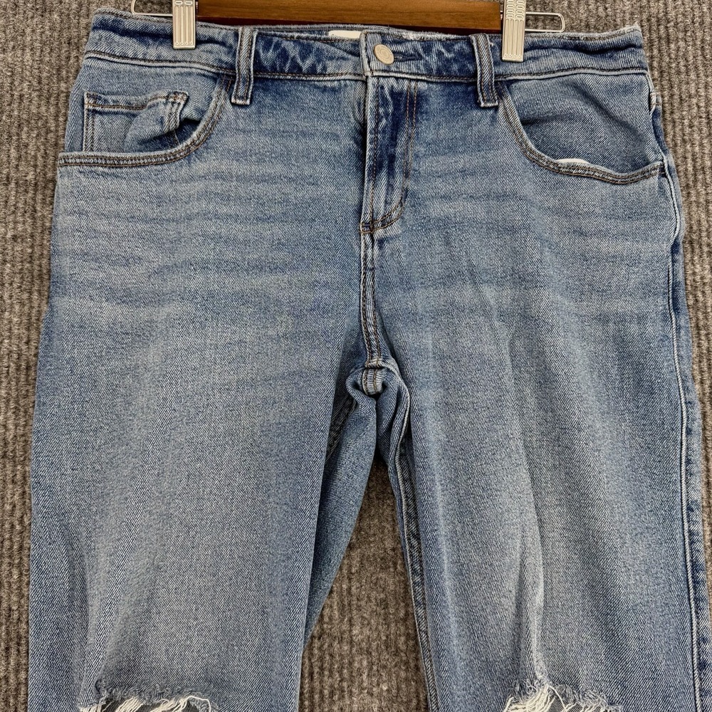 Hollister Jeans Womens 2R W26 Blue Low Rise Baggy Distressed Ripped Denim Knee - Picture 6 of 11